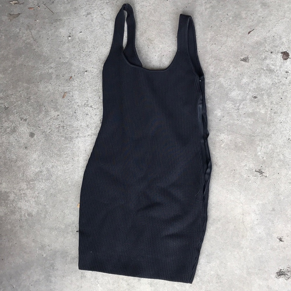 Princess poly black body con dress